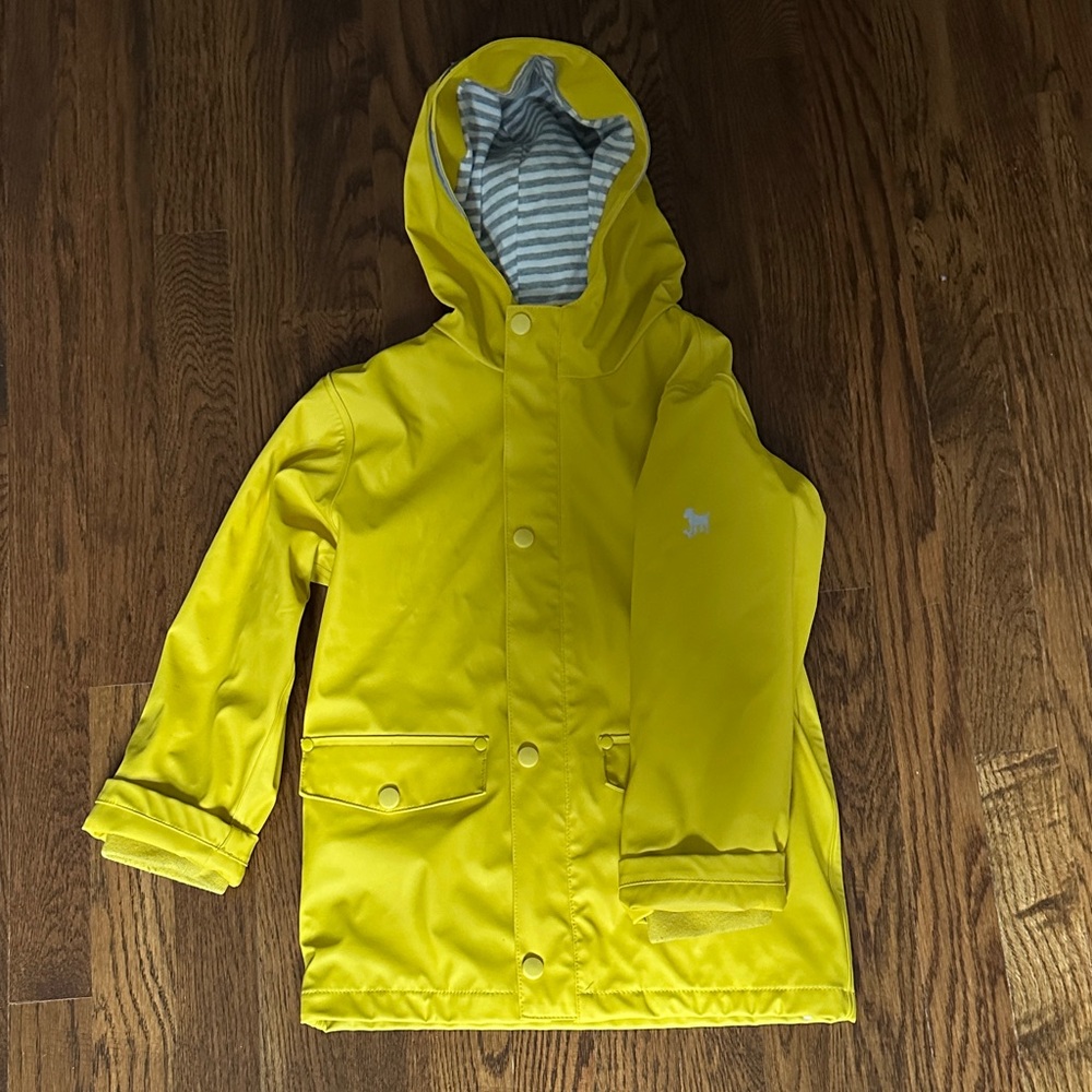 Mini Boden Yellow Kids Raincoat